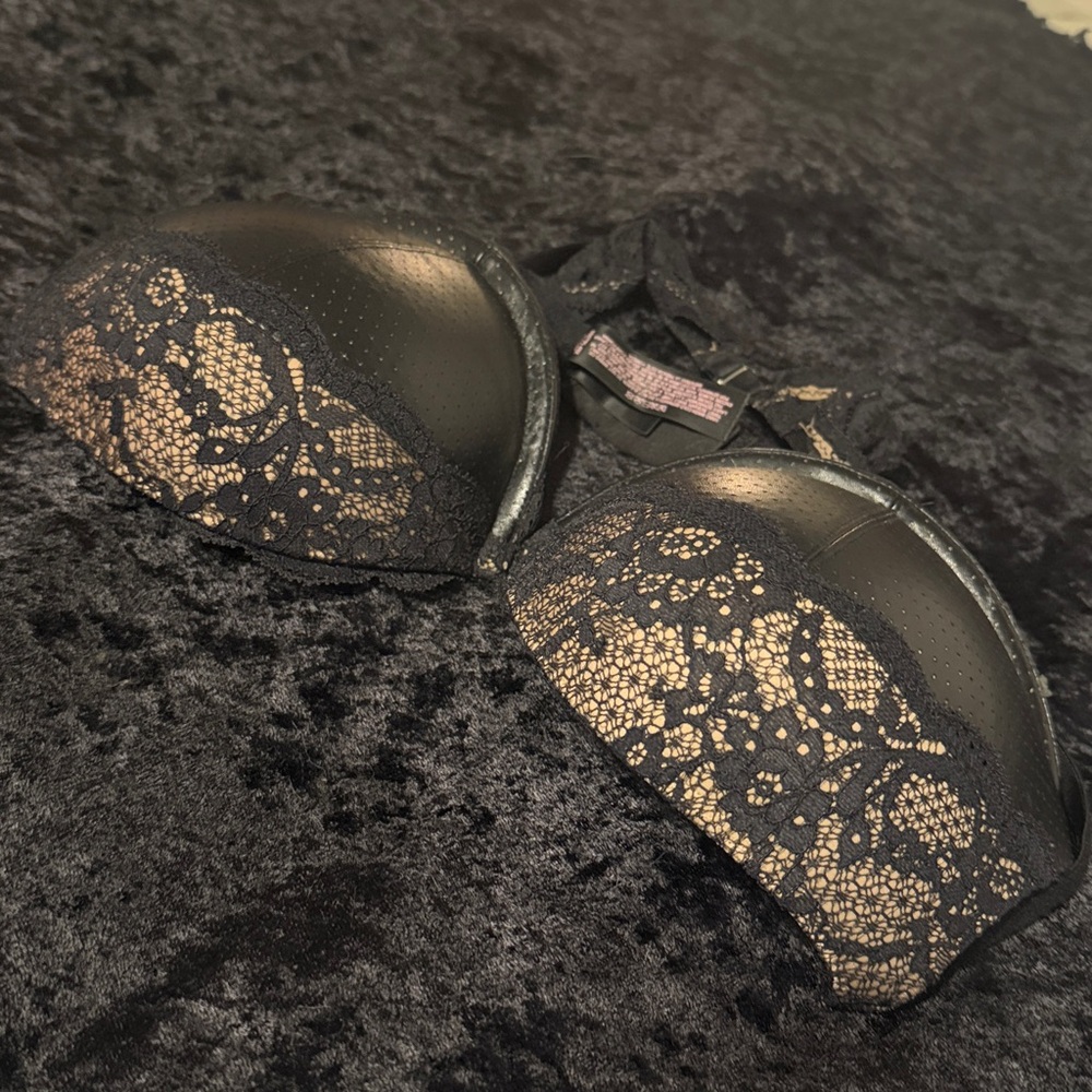 Vegan Leather & Lace Racerback VS Bra